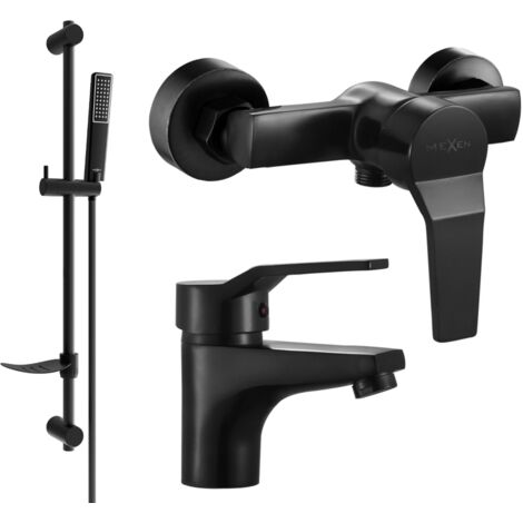Mexen Caro DF72 conjunto de ducha, negro - 746604DF72-70