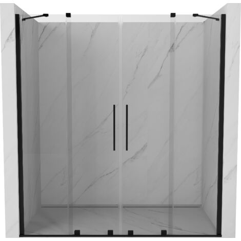 Mexen Velar Duo puertas de ducha correderas 200 cm, transparente, negro - 871-200-000-02-70 (1/5)