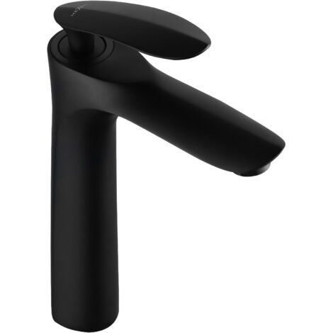 Mexen Lily grifo de lavabo alto, negro - 73610-70 (1/2)