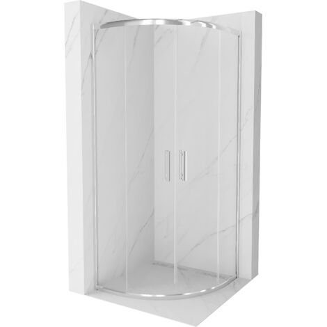 Mexen Rio cabina de ducha semicircular 70 x 70 cm, transparente, cromo - 863-070-070-01-00