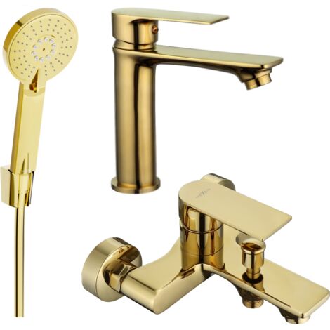 Mexen Royo R40 conjunto de ba帽era, dorado - 72203R40-50