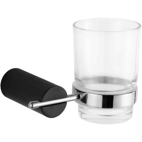 Mexen Aron vaso para cepillos de dientes, negro/cromo - 7088138-07 (1/2)
