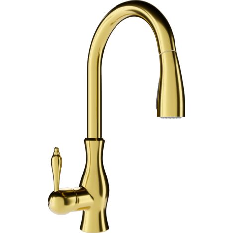 Mexen Savita grifo de cocina, dorado - 672601-50 (1/2)
