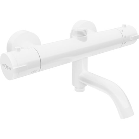 Mexen Kai grifo termost谩tico de ba帽era-ducha, blanco - 77900-20