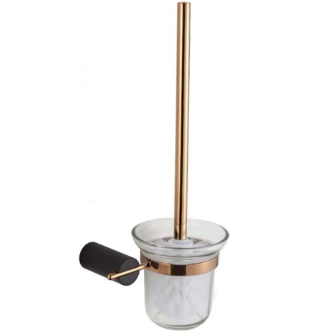 Mexen Aron escobilla de ba帽o, negro/oro rosa - 7088150-67 (1/2)
