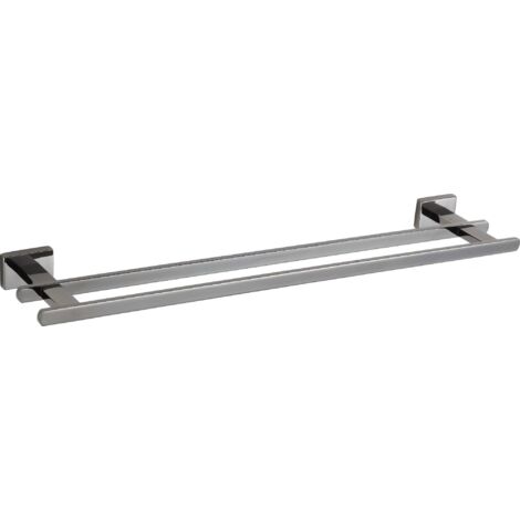Mexen Arno doble perchero para toallas, cromo negro - 7020725-73 (1/2)