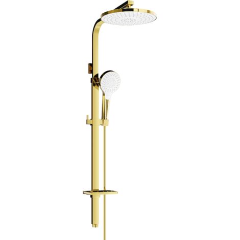 Mexen Q05 columna de ducha, dorado/blanco - 798050595-50