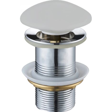 Mexen tap贸n clic-clac redondo, platino cer谩mico mate - 79910-63 (1/2)