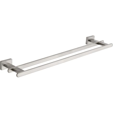 Mexen Arno doble perchero para toallas, n铆quel cepillado - 7020725-97 (1/2)