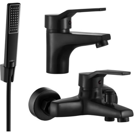 Mexen Caro R72 conjunto de ba帽era, negro - 746603R72-70