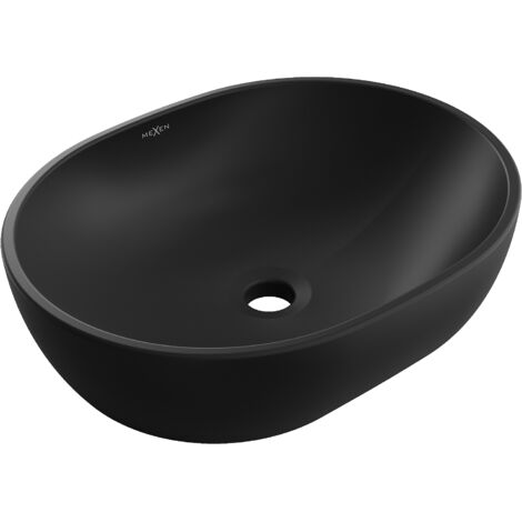Mexen Viki lavabo sobre encimera 48 x 35 cm, negro mate - 21054885