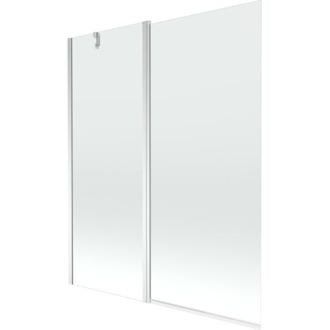 Mexen Flip mampara de ba帽o de 2 hojas 140 x 150 cm, transparente, cromo - 894-140-101-01-00