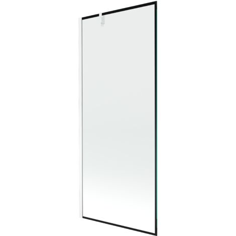 Mexen Next mampara de ducha de 1 hoja 80 x 150 cm, marco negro, blanco - 895-080-000-00-70-20 (1/5)
