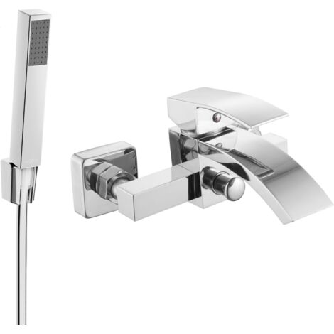 Mexen Libra R77 grifo de ba帽era con set de ducha, cromo - 74513R77-00 (1/3)