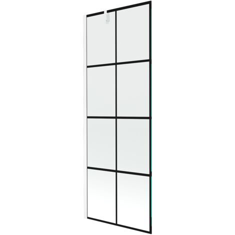 Mexen Next mampara de ducha de 1 hoja 70 x 150 cm, rejilla negra, blanco - 895-070-000-00-77-20 (1/5)