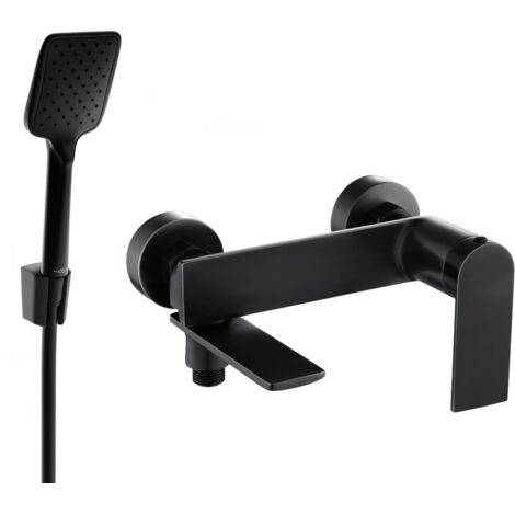 Mexen Zero R62 grifo de ba帽era con set de ducha, negro - 7113R62-70 (1/3)