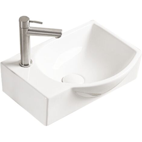 Mexen Mista lavabo sobre encimera derecho 40 x 28 cm, blanco - 22174000R