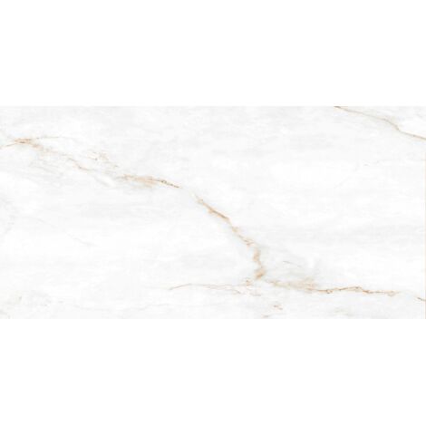Mexen Brakel Muestra blanca de gres esmaltado rect. G1, azulejo de suelo y pared 120 x 60 cm, brillo - TL110-01-S