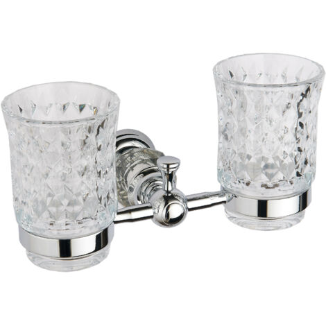 Mexen Estela doble vaso para cepillos de dientes, cromo - 7011552-00 (1/2)