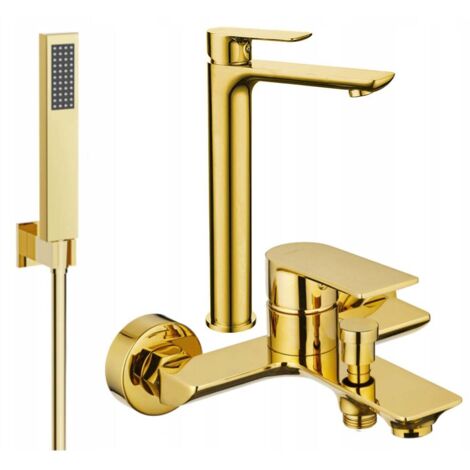 Mexen Alfa R02 conjunto de ba帽era, dorado - 745713R02-50
