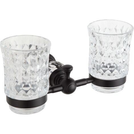 Mexen Estela doble vaso para cepillos, negro - 7011552-70 (1/2)