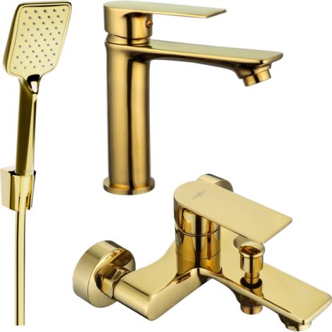 Mexen Royo R62 conjunto de ba帽era, dorado - 72203R62-50 (1/4)