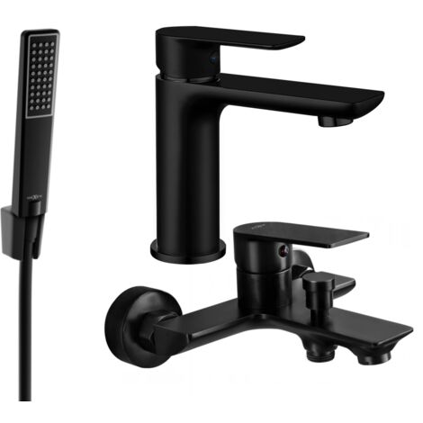 Mexen Alfa R72 conjunto de ba帽era, negro - 745703R72-70