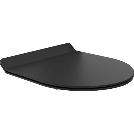Mexen asiento de cierre suave slim, duroplast, negro mate - 39010185