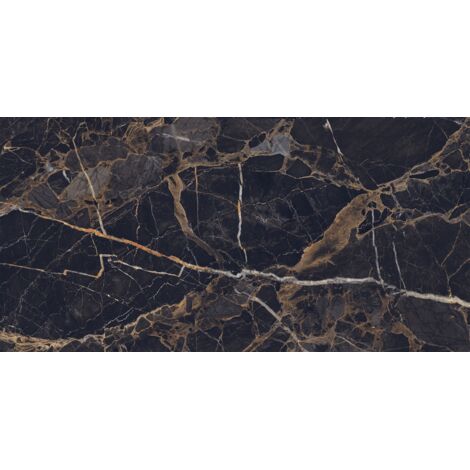 Mexen Orlo Prueba de gres esmaltado rectificado negro G1, azulejo para suelo y pared 120 x 60 cm, alto brillo - TL211-00-S (1/5)