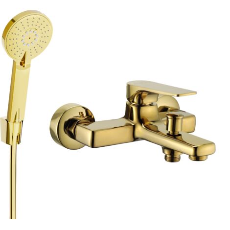 Mexen Lynx R40 grifo de ba帽era con conjunto de ducha, dorado - 74593R40-50 (1/3)