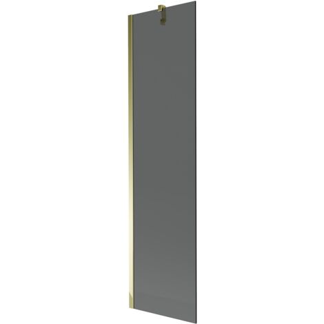 Mexen Next mampara de ducha de 1 hoja 50 x 150 cm, grafito, dorado - 895-050-000-00-40-50