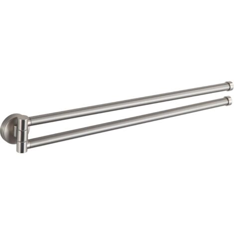 Mexen Remo doble toallero giratorio, n铆quel cepillado - 70507255-97 (1/2)