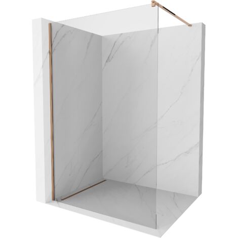Mexen Kioto mampara de ducha Walk-in 120 x 200 cm, transparente 8 mm, oro rosa - 800-120-101-60-00