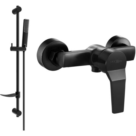 Mexen Caro DF72 grifo de ducha con set de ducha, negro - 74664DF72-70