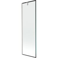 Mexen Next panel de ba帽era de 1 ala 60 x 150 cm, marco negro, n铆quel cepillado - 895-060-000-00-70-97