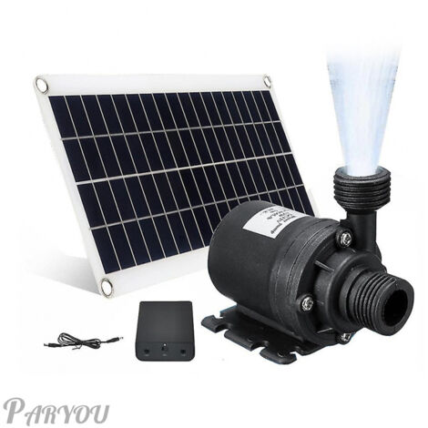 50 W 800 l/h Dc12 V Solar-Wasserpumpe, geräuscharme Solar-Wasserbrunnenpumpe, Familien-Wasserbrunnen für den Garten, Garten-Solarbrunnen im Freien, Solar-Teich-Solarpumpe für den Außenbereich