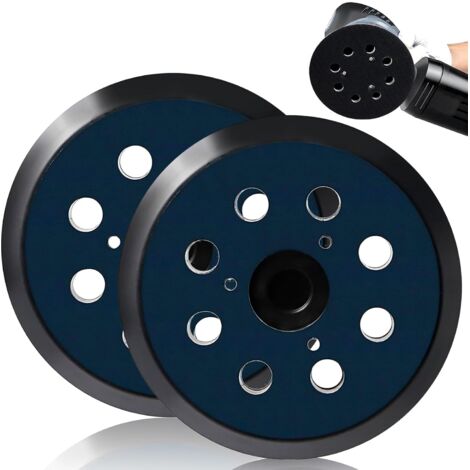 2 Satz von 2 Schleifkörben für Schwingschleifer mit 8 Löchern 125 mm Kompatibel mit Makita M9204 BO5030 BO5031 DBO180Z BO8041 DBO180RMJ BO5041 BO5010 BO50111 BO5012. (1/5)