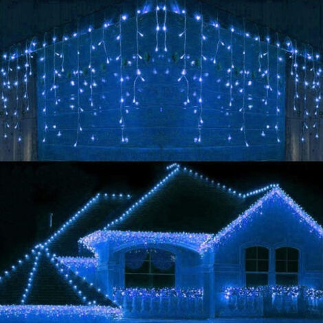 Guirlande Lumineuse, 100M 1000LEDs 8 Modes IP65 Etanche Guirlande Lumineuse Exterieure avec Adapteur Alimentation Micro LED Decoration pour Chambre Noël Mariage Fête Anniversaire Jardin (Bleu) (1/5)
