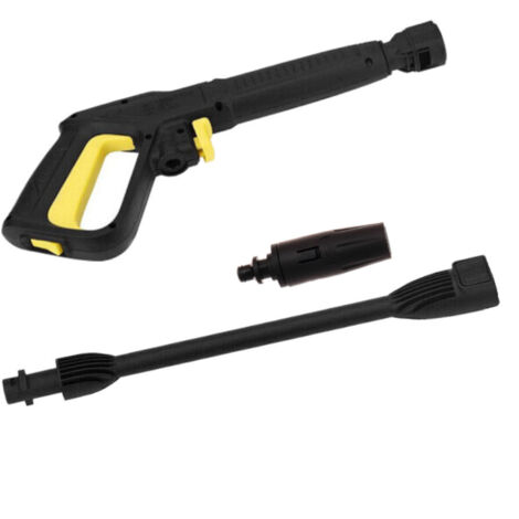 Trade-Shop Set: Hochdruckreiniger-Pistole mit Lanze Jetdüse kompatibel mit Kärcher K2-K7 Hochdruckreiniger / Anschluss-Klammer / Bajonett (1/5)