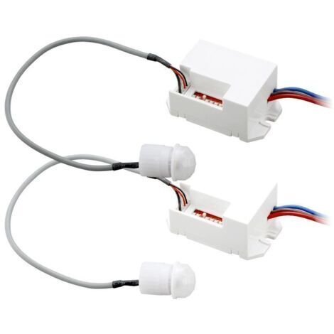 Set mit 2 IP65-Infrarot-Einbau-Bewegungsmeldern