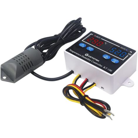 RANRAO Digitaler Temperatur-Feuchtigkeitsregler SHT2000 – Thermostat Mit Sensor Für Luftbefeuchter & Entfeuchter, -20°C Bis 60°C, 24V