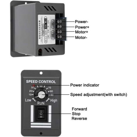 DC-Motordrehzahlregler 12 V 24 V 10 A Elektronischer Stufenloser Schalter Fuer Auto Lkw Luefterheizungssteuerung R 70788480