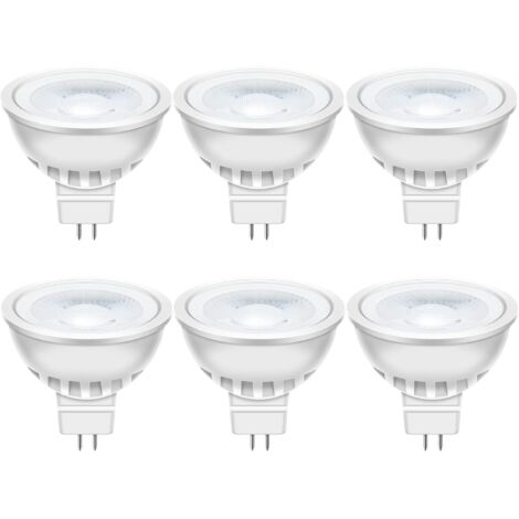GU5.3 led warmweiß MR16 LED 5W Lampe 12V, 50 Watt ersetzt, 2700K Warmweiß 38° Abstrahlwinkel LED Spot MR16, 560Lm AC/DC 12Volt Led Leuchtmittel, Nicht dimmbar, 6 Stück (1/5)