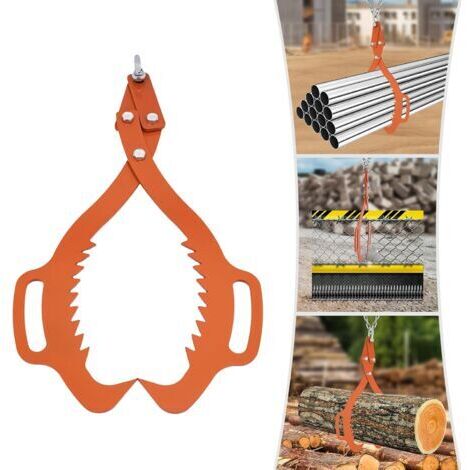 Produktbild von Forstzange 1500 Lbs – Stammhebezange Aus Stahl, 8 Mm Dick, Backenöffnung 0–53 Cm, Für Holz, Baumstämme, Schlepp- & Verladearbeiten