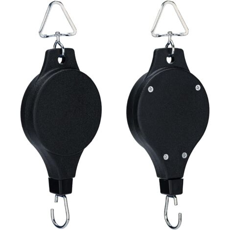 10x RDEXP Seilrolle Mit Haken – Kunststoff, Weiß Produktbild-Vorschau 3