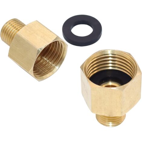 R32 Kältemittel-Adapter Messing 2er-Set – 45° Linksgewinde Bördelanschluss + 1/4" Geradverbinder, Rutschfester Griff, Kompatibel Mit R32 & R454B Split-Systemen