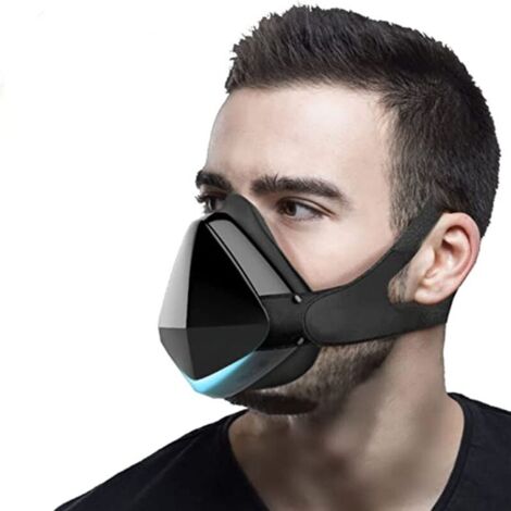 Atemschutzmaske, wiederverwendbare intelligente elektrische Atemschutzmaske mit Lüfter, tragbare tragbare USB-Ladeluftreinigungsmaske, Unisex