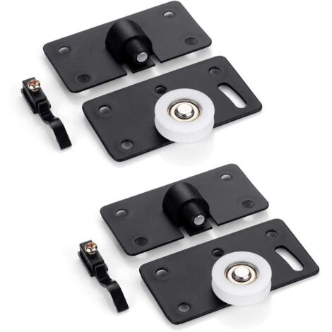 2 Set Schiebetürbeschlag Schiebetür Rollen Schrank Schiebetür Rolle Schiebetürrolle für Schiebetür, mit Schraube (1/5)