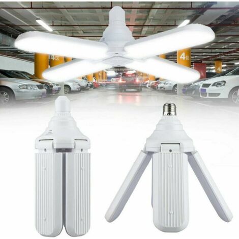 LED-Garagenleuchte, LED-Garagenbeleuchtung, E27-LED-Garagenlampe, 60 W verformbare Garagenlampe mit 4 verstellbaren Paneelen, für die Garage (1/5)