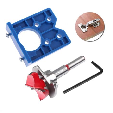 35-mm-Scharnierlehre, verdeckte Scharnierbohrer-Sets, verstellbare Positionierungsbohrer, Fräser für Schrankscharniere und Montageplatten, für Zimmerei (1/5)
